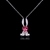 Picture of Featured Pink Swarovski Element Pendant Necklace with Full Guarantee