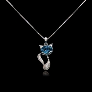 Show details for Impressive Blue Small Pendant Necklace with Low MOQ