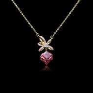 Show details for Small Gold Plated Pendant Necklace with Fast Shipping