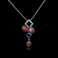 Show details for Zinc Alloy Platinum Plated Pendant Necklace with Speedy Delivery