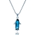 Picture of Hypoallergenic Platinum Plated Blue Pendant Necklace with Easy Return