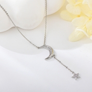 Show details for Eye-Catching White Cubic Zirconia Pendant Necklace with Member Discount