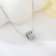 Show details for Delicate Cubic Zirconia Copper or Brass Pendant Necklace