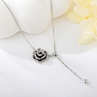 Show details for Delicate Platinum Plated Pendant Necklace with Fast Shipping