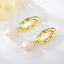 Show details for Zinc Alloy White Dangle Earrings in Flattering Style