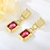 Picture of Irresistible Pink Artificial Crystal Dangle Earrings For Your Occasions