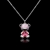Picture of Buy Platinum Plated Pink Pendant Necklace