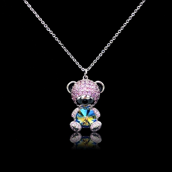 Picture of Shop Platinum Plated Swarovski Element Pendant Necklace with Wow Elements