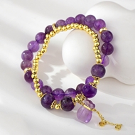 Picture of Attractive Purple Gold Plated Fashion Bracelet For Your Occasions