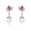 Show details for Eye-Catching Pink Luxury Dangle Earrings