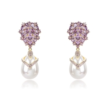 Show details for Copper or Brass Gold Plated Dangle Earrings at Super Low Price