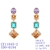 Picture of Trendy Colorful Gold Plated Dangle Earrings with No-Risk Refund