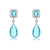 Picture of New Cubic Zirconia Platinum Plated Dangle Earrings