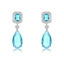Show details for New Cubic Zirconia Platinum Plated Dangle Earrings