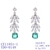 Picture of Recommended Green Platinum Plated Dangle Earrings in Bulk