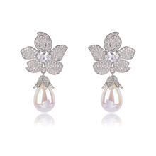 Show details for Good Cubic Zirconia White Dangle Earrings