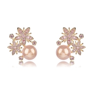 Picture of Hypoallergenic Gold Plated Copper or Brass Big Stud Earrings with Easy Return