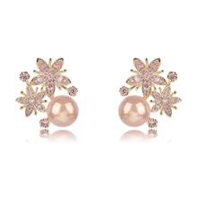 Show details for Hypoallergenic Gold Plated Copper or Brass Big Stud Earrings with Easy Return