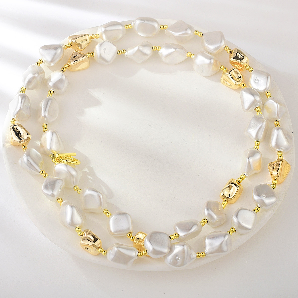 Best shell pearl Classic Long Chain Necklace