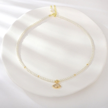 Show details for Copper or Brass shell pearl Short Statement Necklace from Certified Factory