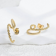 Picture of Hypoallergenic Gold Plated Small Stud Earrings with Easy Return