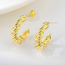 Show details for Designer Gold Plated Big Big Stud Earrings with Easy Return