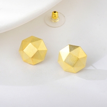Show details for Dubai Gold Plated Big Stud Earrings with Fast Shipping