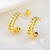Picture of Inexpensive Copper or Brass Gold Plated Big Stud Earrings from Reliable Manufacturer