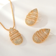 Show details for Purchase Champagne Gold Copper or Brass 2 Piece Jewelry Set Exclusive Online