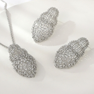 Show details for Low Price Platinum Plated White 2 Piece Jewelry Set from Trust-worthy Supplier