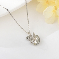 Show details for swan White Pendant Necklace with Fast Shipping