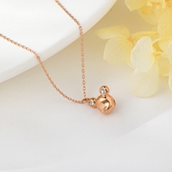 Show details for Designer Rose Gold Plated White Pendant Necklace with Easy Return