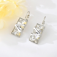 Show details for Most Popular Swarovski Element Medium Hoop Earrings