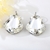 Picture of Platinum Plated Swarovski Element Hoop Earrings From Reliable Factory