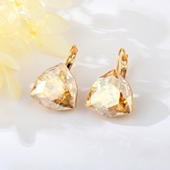 Show details for Trendy Yellow Fashion Hoop Earrings with No-Risk Refund