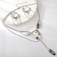 Show details for Charming White Swarovski Element 2 Piece Jewelry Set As a Gift