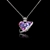 Picture of Designer Platinum Plated Purple Pendant Necklace with No-Risk Return