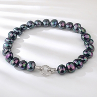 Show details for Irresistible Platinum Plated shell pearl Short Statement Necklace For Your Occasions