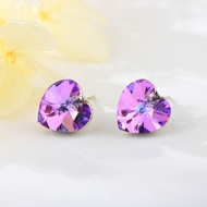 Show details for Pretty Swarovski Element Small Hoop Earrings