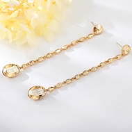 Show details for Low Price Zinc Alloy Yellow Hoop Earrings from Trust-worthy Supplier