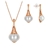Picture of Low Cost Rose Gold Plated White 2 Piece Jewelry Set with Full Guarantee