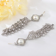 Show details for Delicate Cubic Zirconia Chandelier Earrings with 3~7 Day Delivery