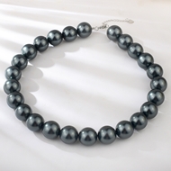 Show details for Delicate Black Pendant Necklace of Original Design