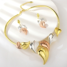 Show details for Delicate Medium Leaf 2 Piece Jewelry Set