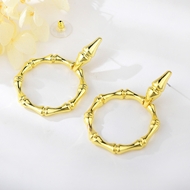 Picture of Charming Gold Plated Medium Dangle Earrings As a Gift