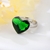 Picture of Love & Heart Platinum Plated Fashion Ring of Original Design