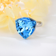 Show details for Top Swarovski Element Zinc Alloy Fashion Ring