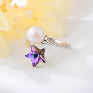 Show details for Star Platinum Plated Fashion Ring with 3~7 Day Delivery