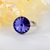 Picture of Charming Purple Platinum Plated Adjustable Ring As a Gift