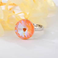 Show details for Trendy Platinum Plated Small Adjustable Ring with No-Risk Refund